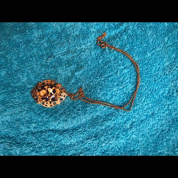 Vintage necklace made with real gold pieces RARE - Picture 3 of 4
